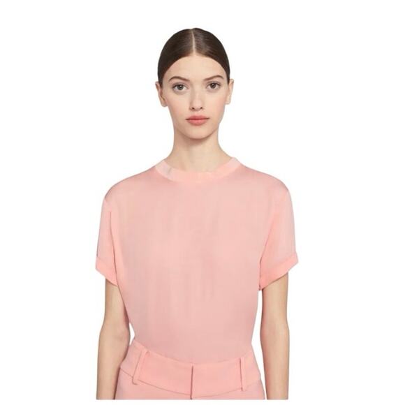 Alice + Olivia Classic Jann Blouse in Blush Pink Size Medium - Picture 1 of 7